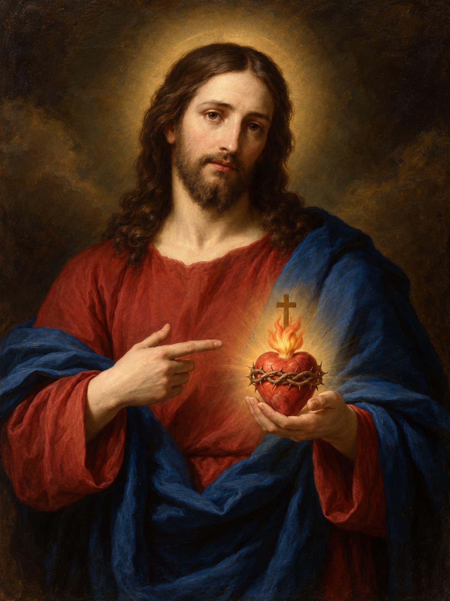 Arte sacra do Sagrado Coração de Jesus.