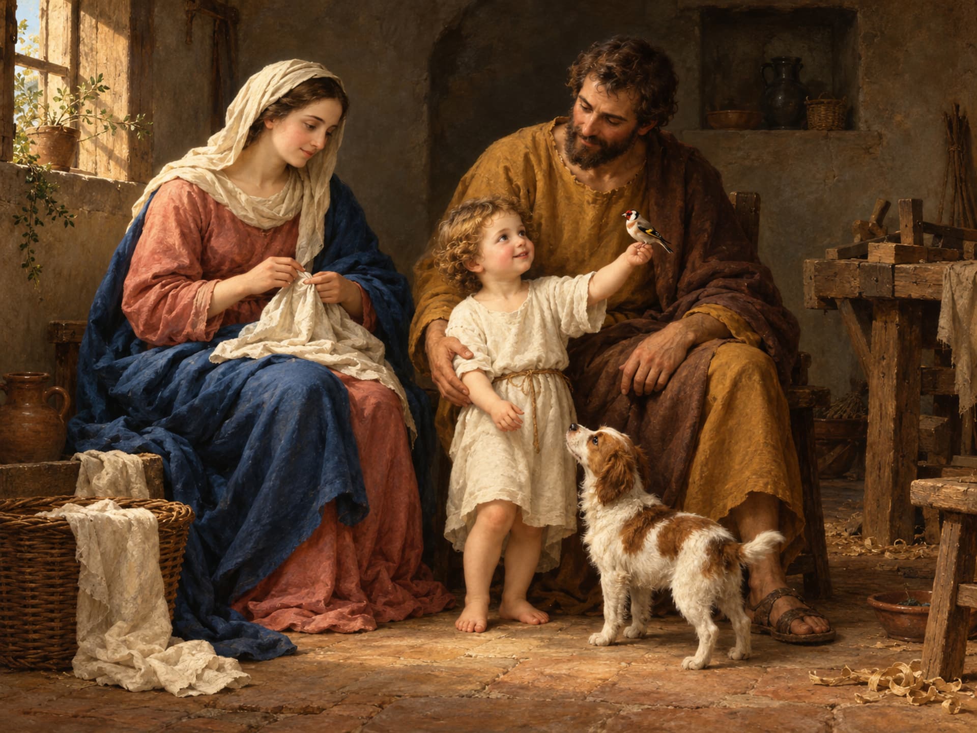 Arte sacra da Sagrada Família.